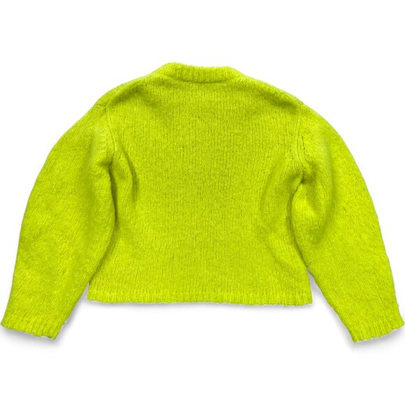 Tibi Cozette Alpaca Neon Green Wool Blend Sweater Women's Small - Picture 9 of 9